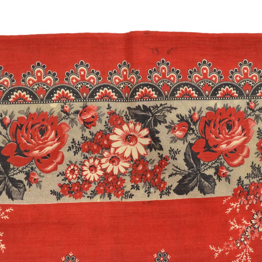 1880's~ ANTIQUE TURKEY RED BANDANA...
