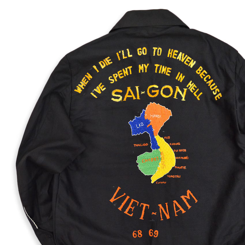 1960s VIETNAM SOUVENIR JACKET (Vietnamese style) MINT ... Fits like S