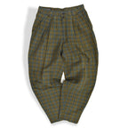 1980s- GENERRA COLLECTION Linen x Cotton Plaid Slacks... W32 x L31