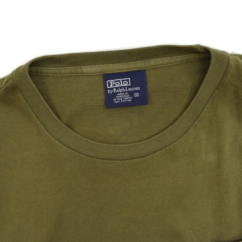1990's~ Polo by Ralph Lauren L/S T-SHIRT OLIVE GREEN... M