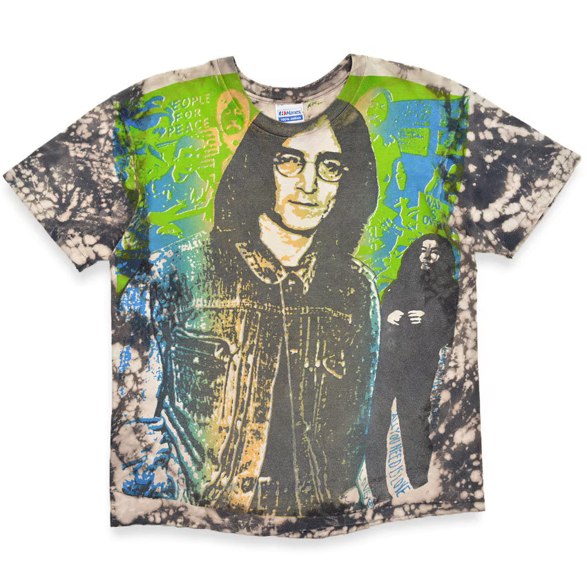 1980's HANES MOSQUITOHEAD JOHN LENNON & YOKO ONO T-SHIRT SUPER RARE ... XL