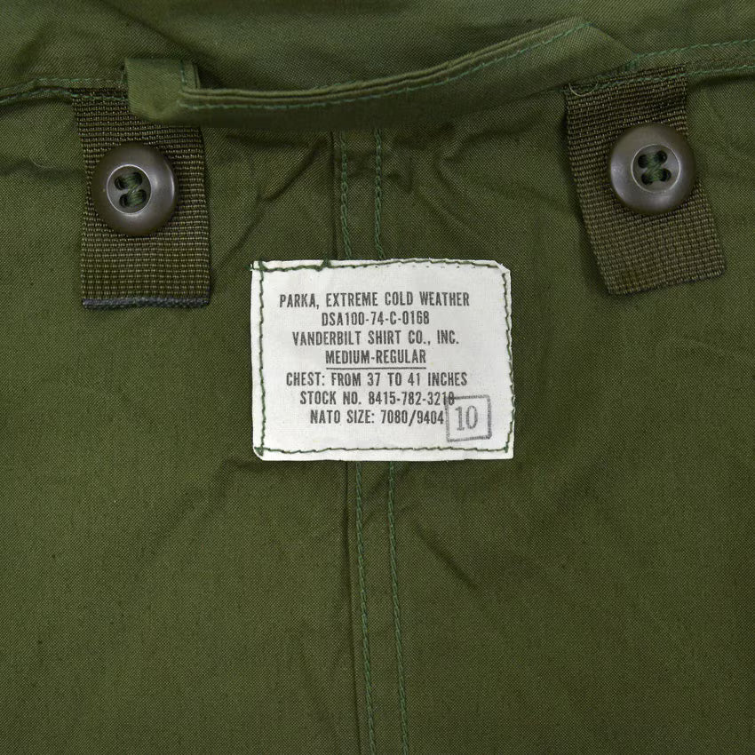 1970s Deadstock US Army M-65 Parka, with original seals, full set... Size M