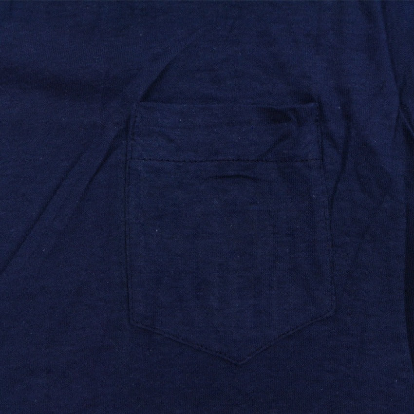 1960's〜 DEADSTOCK HEALTHKNIT NAVY POCKET-TEE ... L