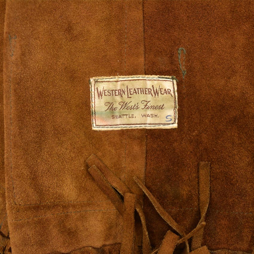 1970's WESTERN LEATHER WEAR FRINGE LEATHER VEST ...