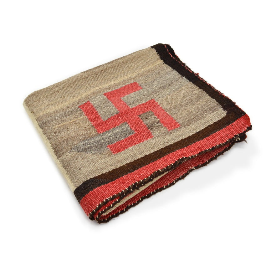 c.1930's NAVAJO RUG 卍 WHIRLING LOGS SWASTIKA... 147cm×86cm