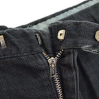 1960's PLAID HIDDEN IN BLACK PIQUE TAPERED PANTS 1... W30 L30