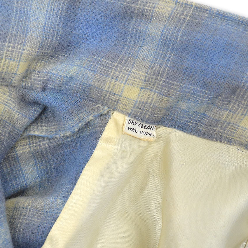 1950's PILGRIM PLAID VIRGIN WOOL SHIRT ... M