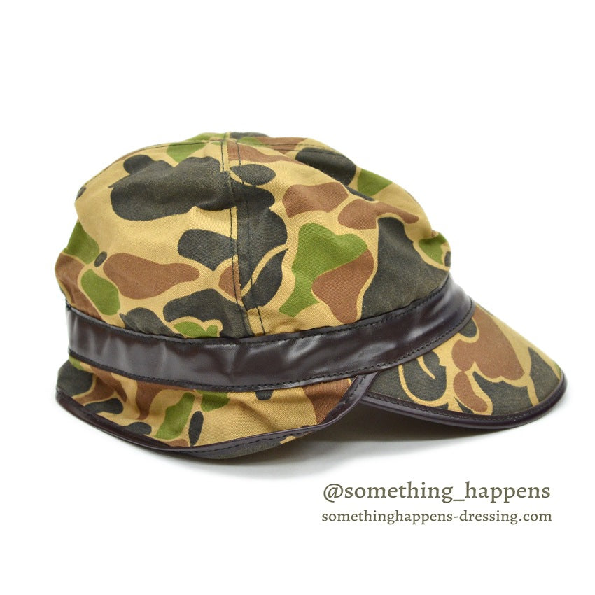 1960s LL Bean Hunting Camo Cap with cursive tag...