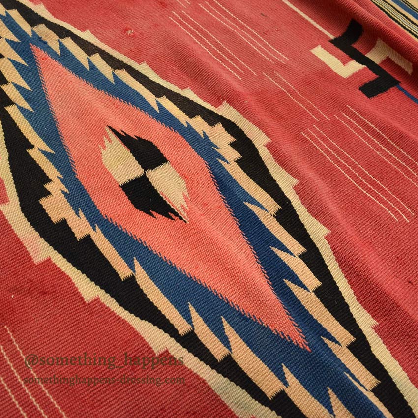 c.1920's CHIMAYO RUG WITH SWASTIKA AND RED BACKGROUND ... 172cm×111cm