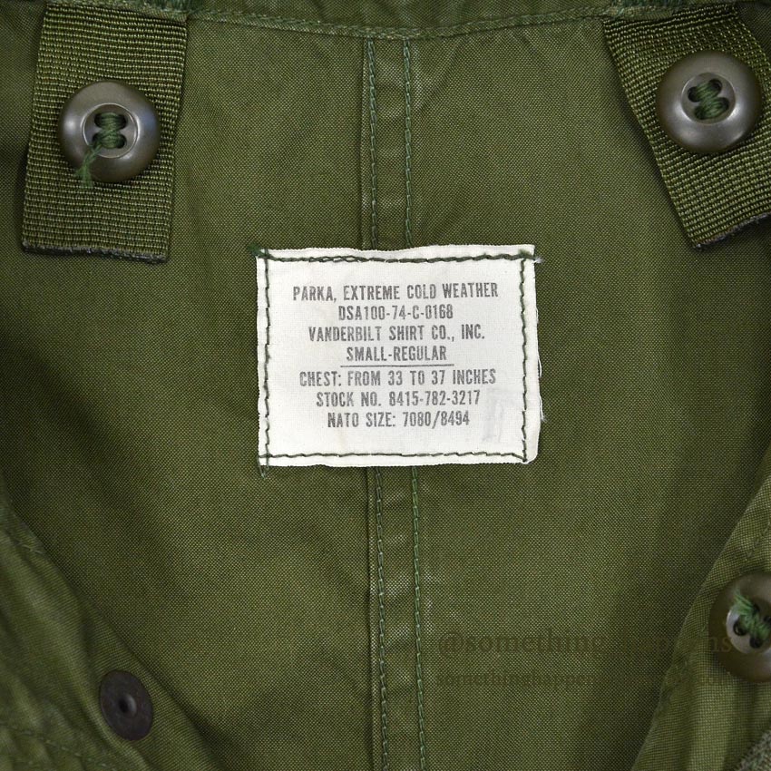 1970's USARMY M-65 PARKA, SHELL...S