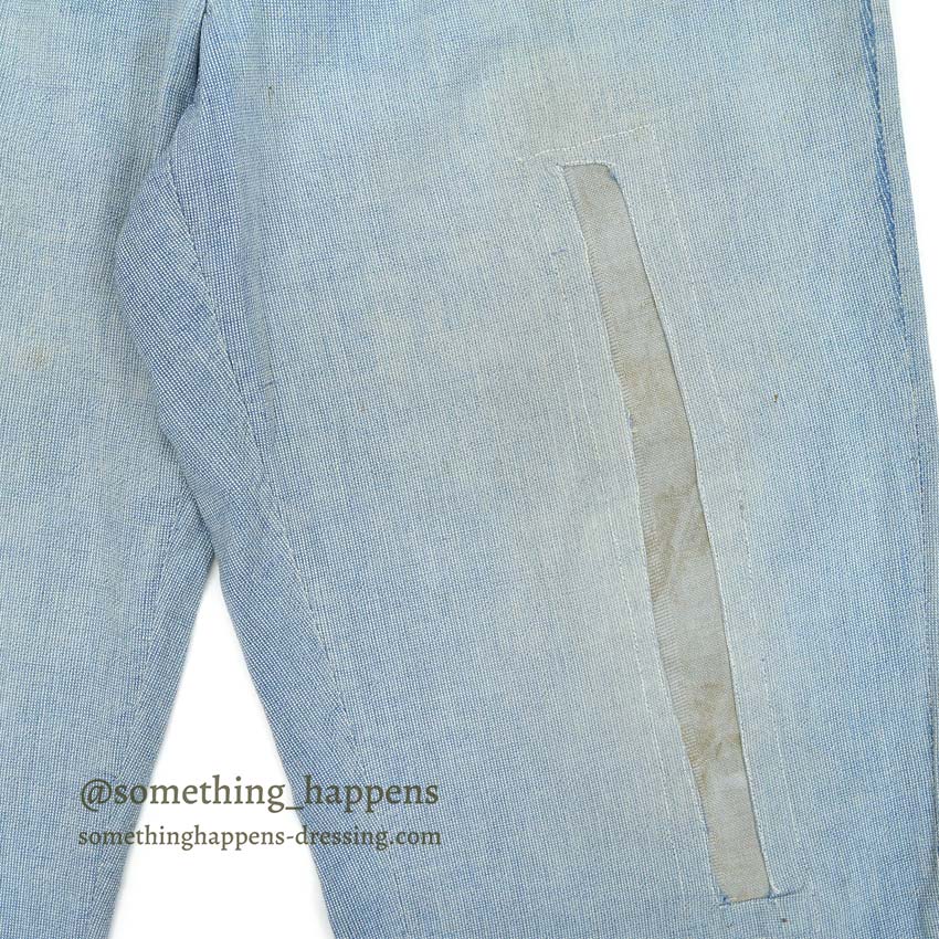 ~1940's PIN CHECK COTTON WORK TROUSERS...W35 L29