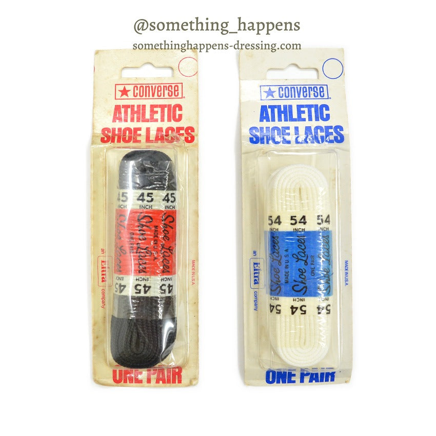 1980's DEADSTOCK CONVERSE SHOELACE 黒 ... 45インチ