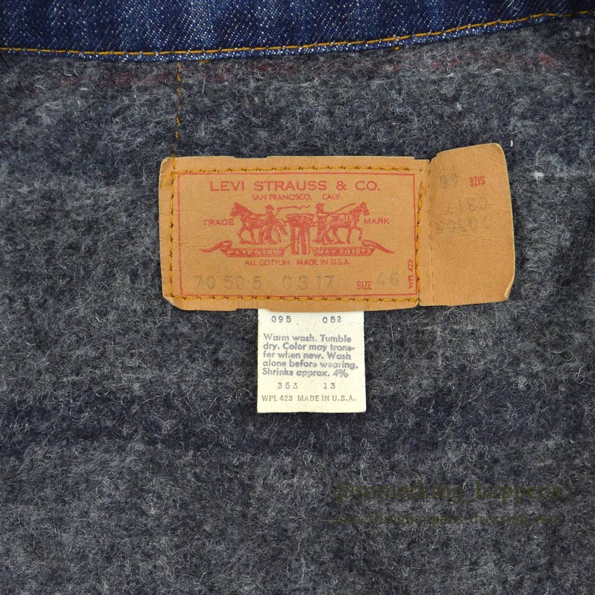 1970's Levi's 70505-0317 small-e DENIM JACKET BLANKET... 46