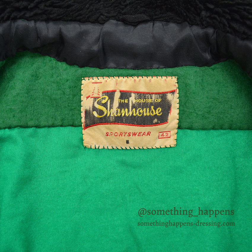 1950's SHANHOUSE BLACK QUILTING TOGGLE COAT... 42