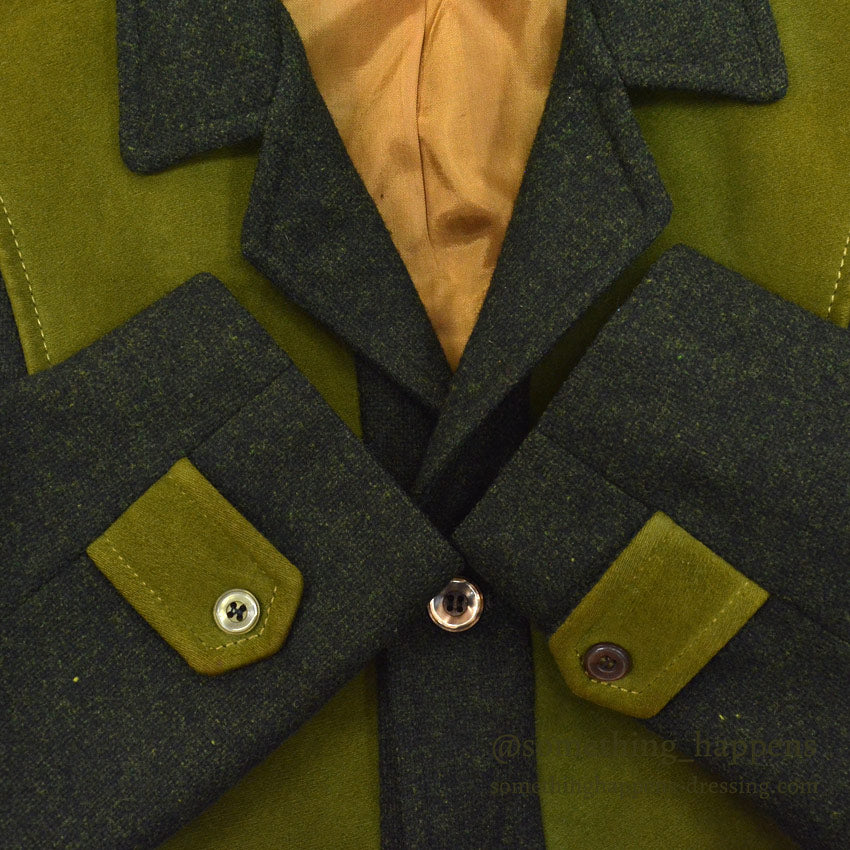 1950's~ PENDLETON UNUSUAL FOREST GREEN WOOL JACKET ... Fits like 36