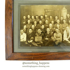 OLD WORKERS PHOTOGRAPH 1925. WOOD FRAMED ... 36cm×30cm