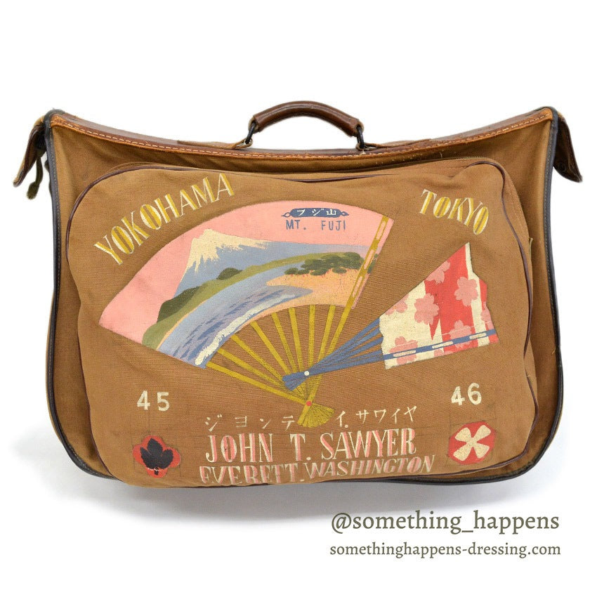 1940's U.S.A.A.F. WW2 TYPE B-4 GARMENT BAG JAPAN HAND PAINTED ...