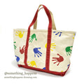 1990's~ LLBEAN BOAT AND TOTE BLUE COLORFUL PAINT... LARGE