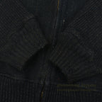 ~60's UNITOG BLACK ZIP UP WOOL JACKET...X-LARGE LONG