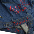1970's Lee EMBROIDERY DENIM JACKET ... Fits like 44