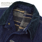 1950's UNKNOWN DENIM COVERALL BLANKET DARK... Fits like 36