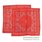 1960s DEADSTOCK ELEPHANT BRAND BANDANA RED ORIGINAL PACKAGE ... 2 pieces