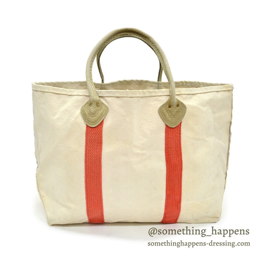 1980's LLBEAN BOAT AND TOTE LEATHER HANDLE... LARGE