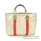 1980's LLBEAN BOAT AND TOTE LEATHER HANDLE... LARGE