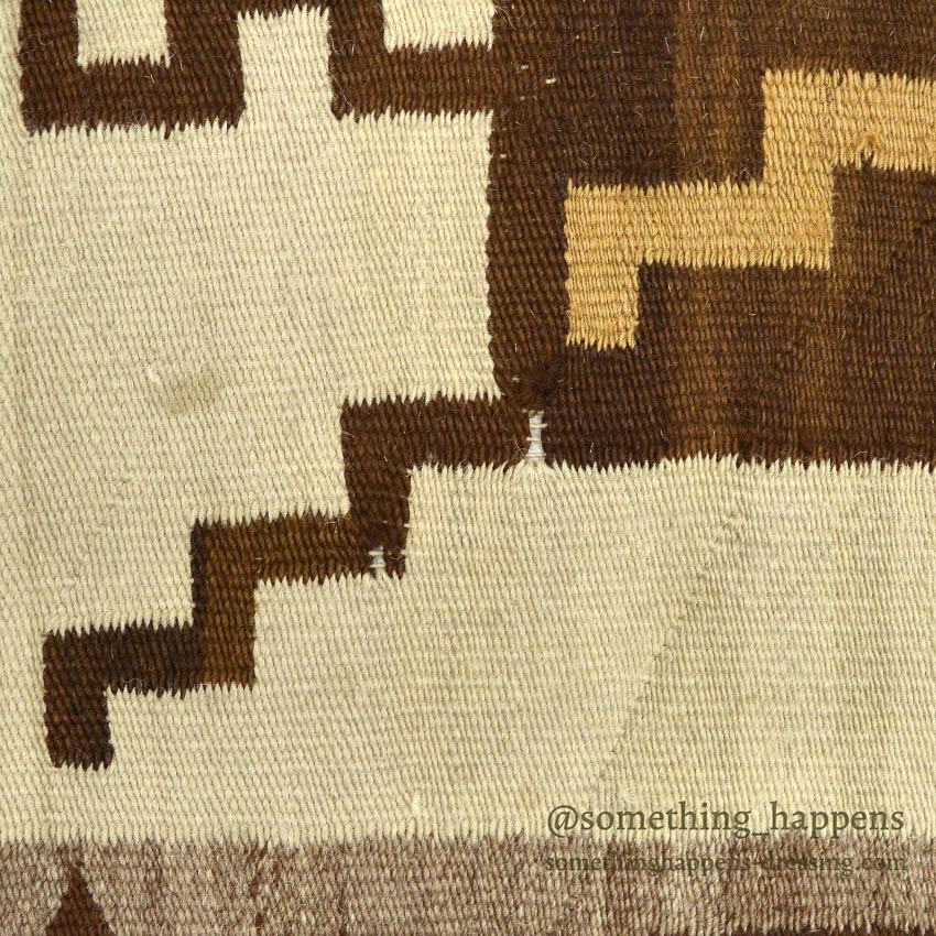 c.1920's J.B.MOORE SWASTIKA CRYSTAL STORM PATTERN NAVAJO RUG... 171cm×91cm
