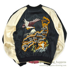 1940s JAPAN SOUVENIR JACKET (Sukajan) - Eagle & Tiger Design, TTS Zipper...
