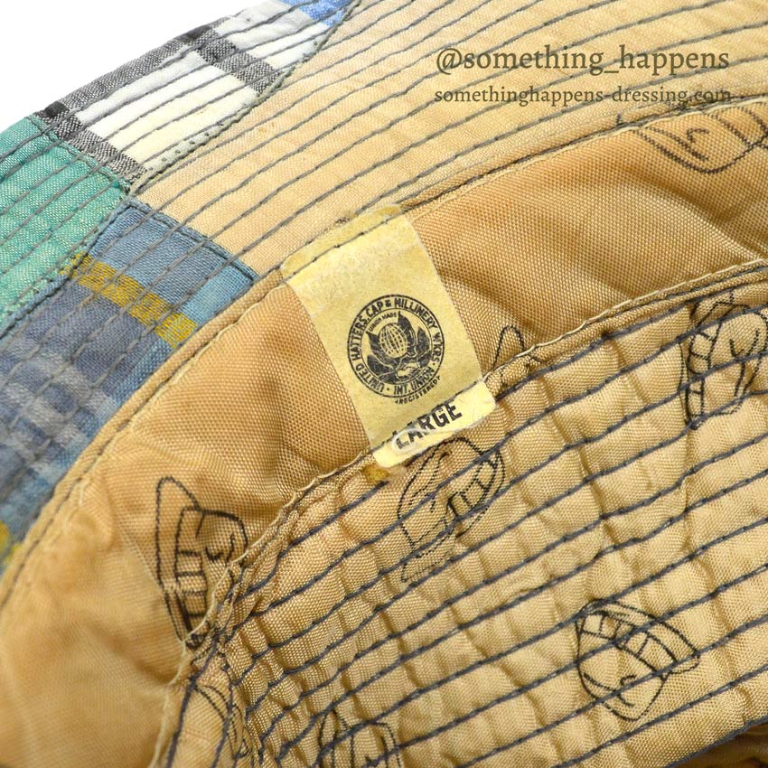 1970's LLBEAN MADRAS CHECK PATCHWORK HAT...L