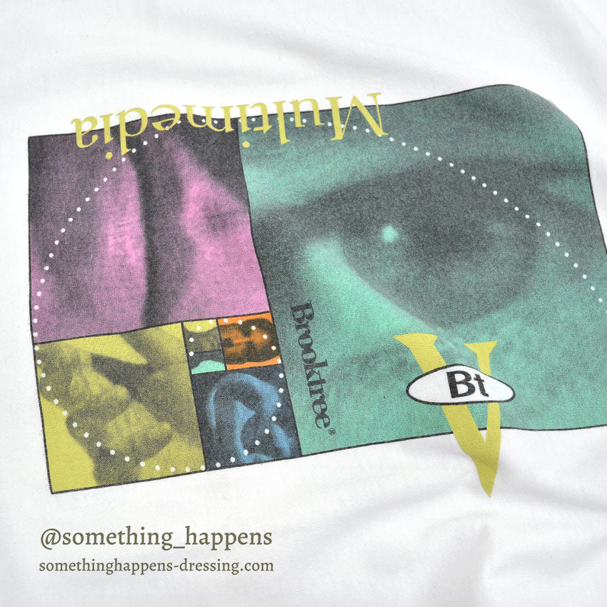 1990's ONEITA BROOKTREE MEDIA STREAM CHIP GRAPHIC T-SHIRT ... L