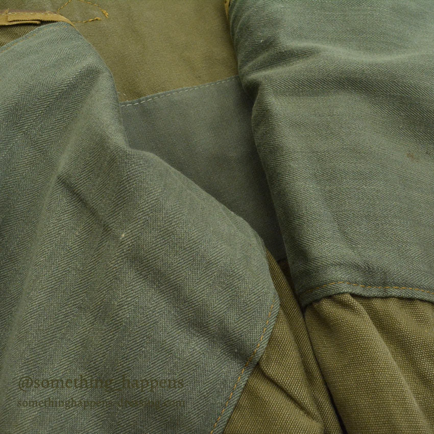 ~1970's SAFARI HUNTING CANVAS & LEATHER VEST MADE IN SPAIN...