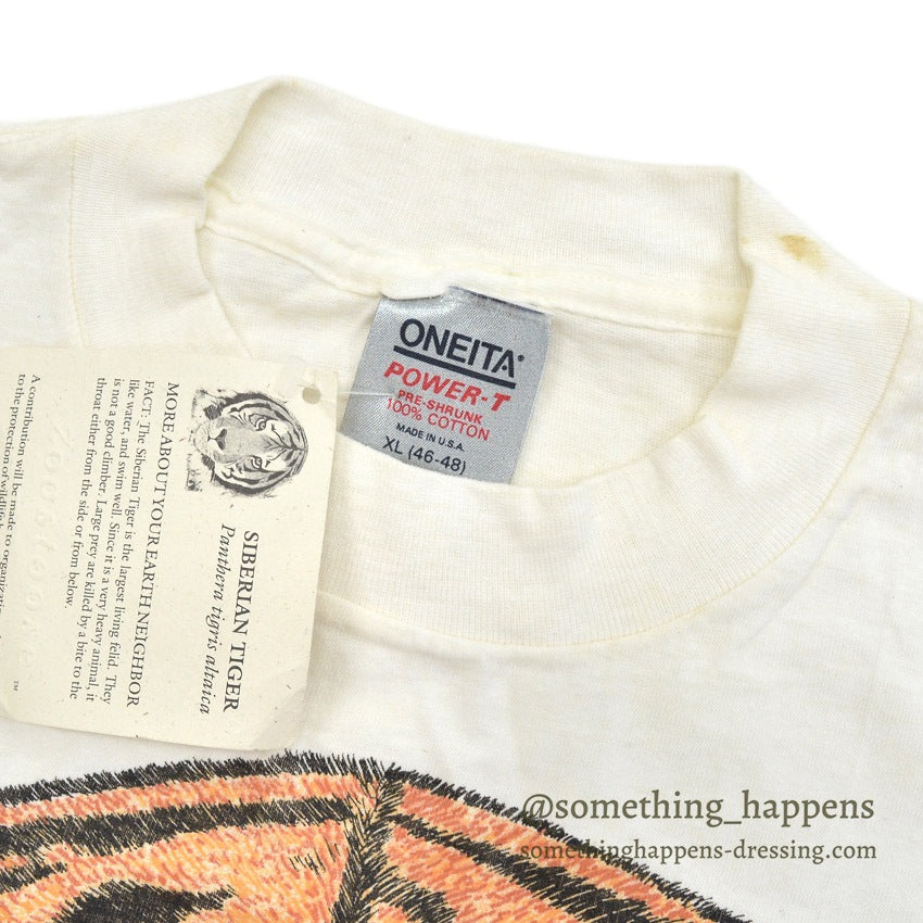 1980's DEADSTOCK ONEITA ZOOSLOOSE タイガー T-SHIRT ... XL