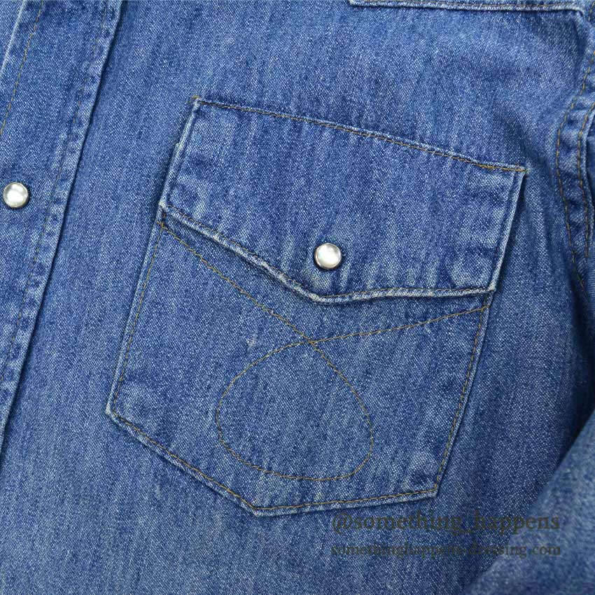 1980's BIGMAC DENIM WESTERN SHIRT ... MEDIUM