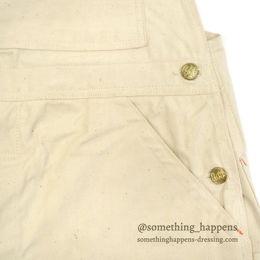 1970s Lee Off-White Overalls, No Wash, Mint... W39/L33