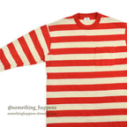 1970's TOWNCRAFT BORDER L/S POCKET T-SHIRT LONG ... L