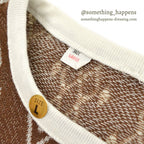 1960's〜 DEADSTOCK ELY&WALKER LEISURE KNITS JACQUARD T-SHIRT BROWN ... L