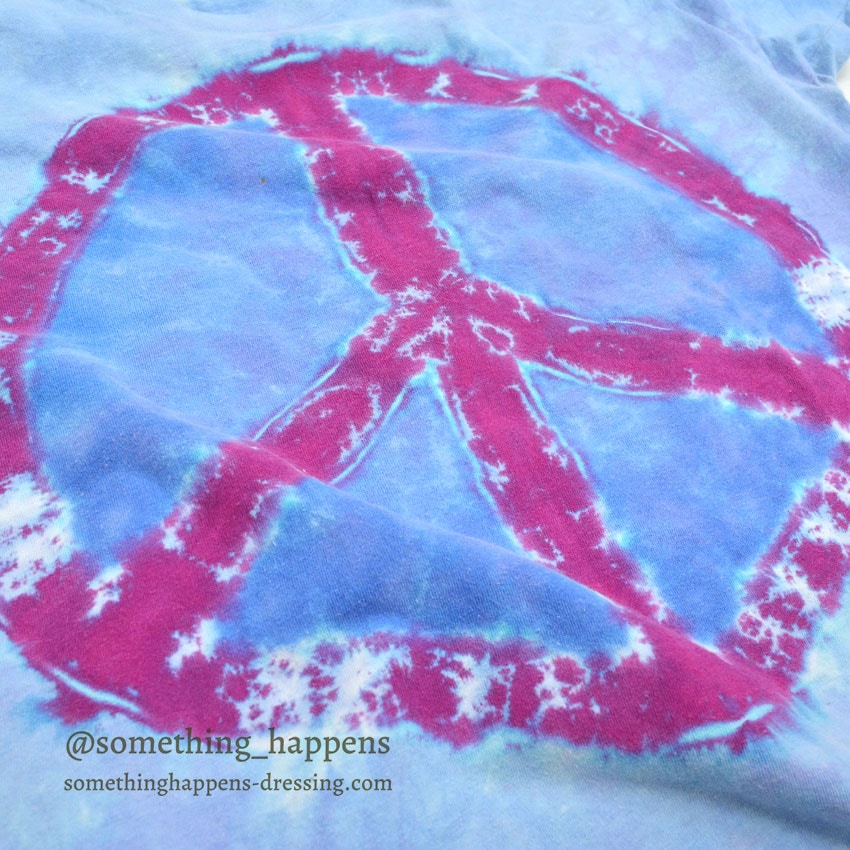 〜1980's HANES PEACE TIE DYE T-SHIRT ... XL