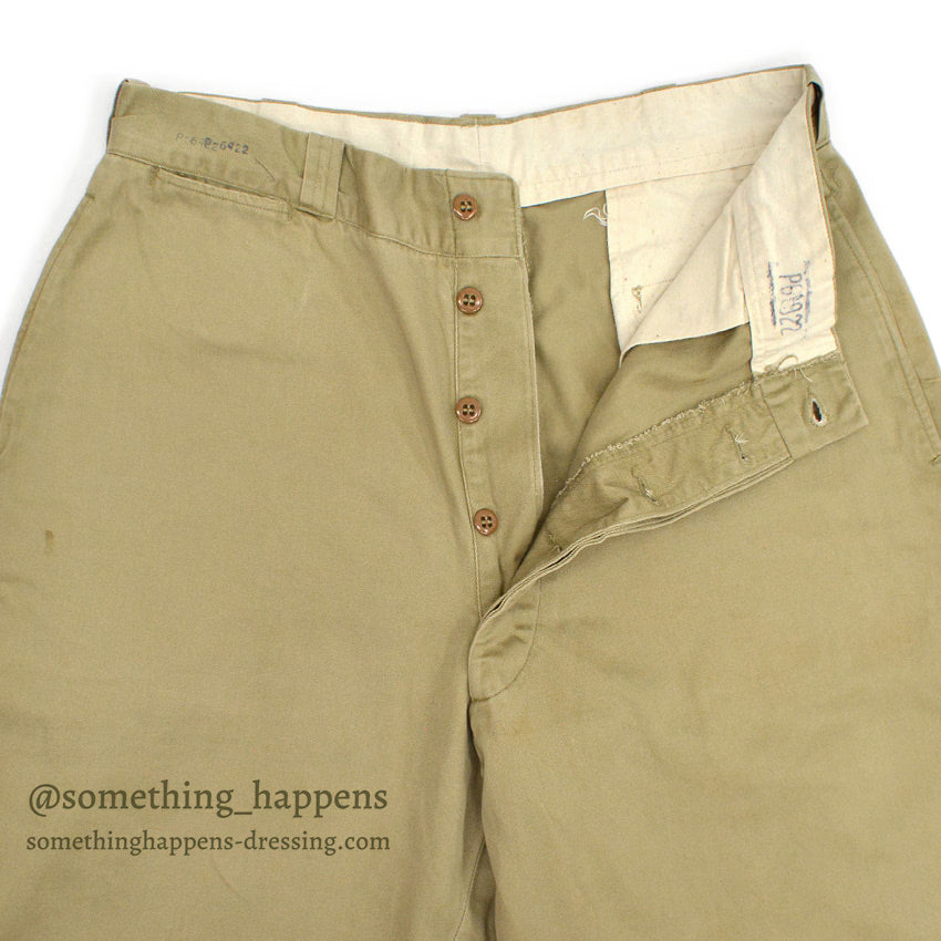 1950's USARMY TROUSERS MEN'S, COTTON UNIFORM TWILL... W31/L30