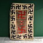 c.1920's NAVAJO RUG WHIRLING LOGS SWASTIKA... 191cm/123cm