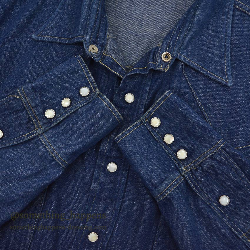 1950's Lee DENIM WESTERN SHIRT... 16 MEDIUM