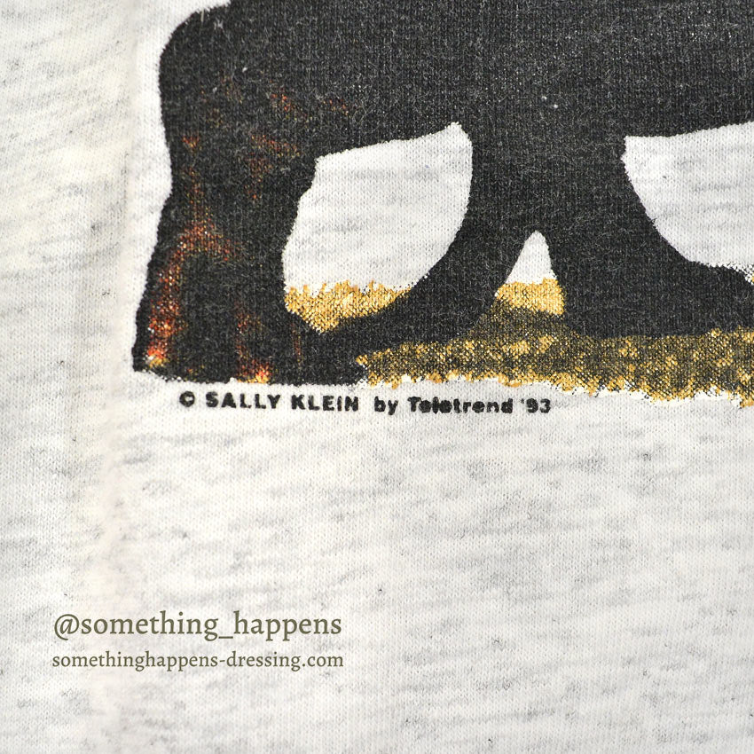 1990's NJ CROCE BLACK DACHSHUND PRINT T-SHIRT ... L