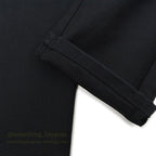 1970s UNKNOWN Piqué Black Tapered Pants... W31/L29