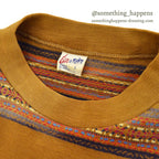 1960's FIRE & RAIN BY JANTZEN JACQUARD T-SHIRT FADED ... L