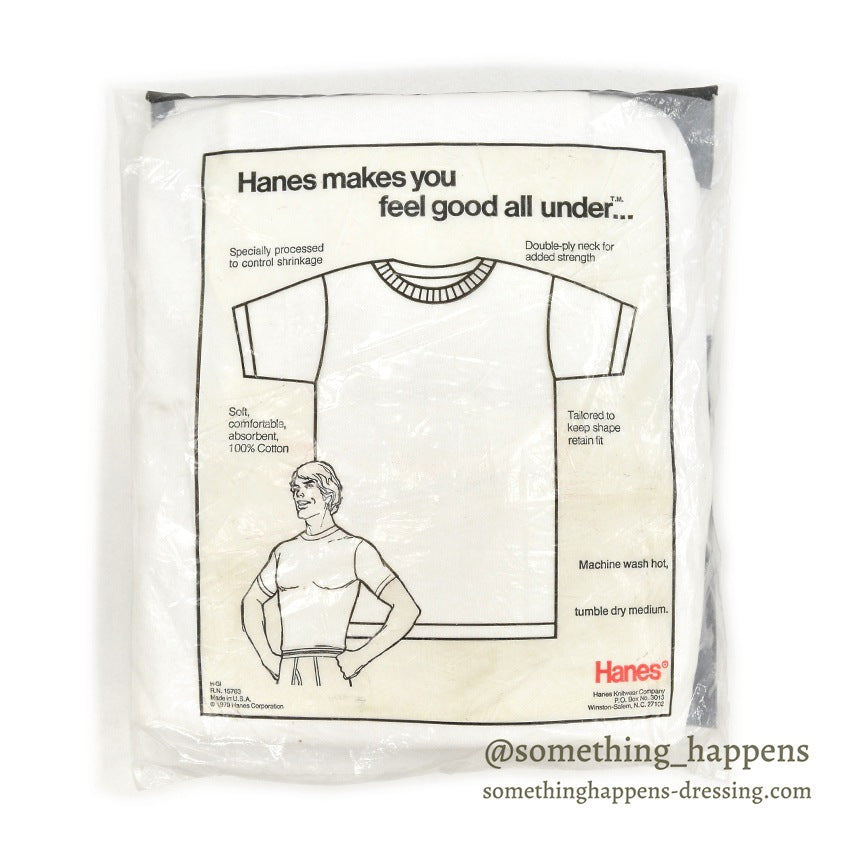 1970's DEADSTOCK HANES 3 PACK T-SHIRTS ... L