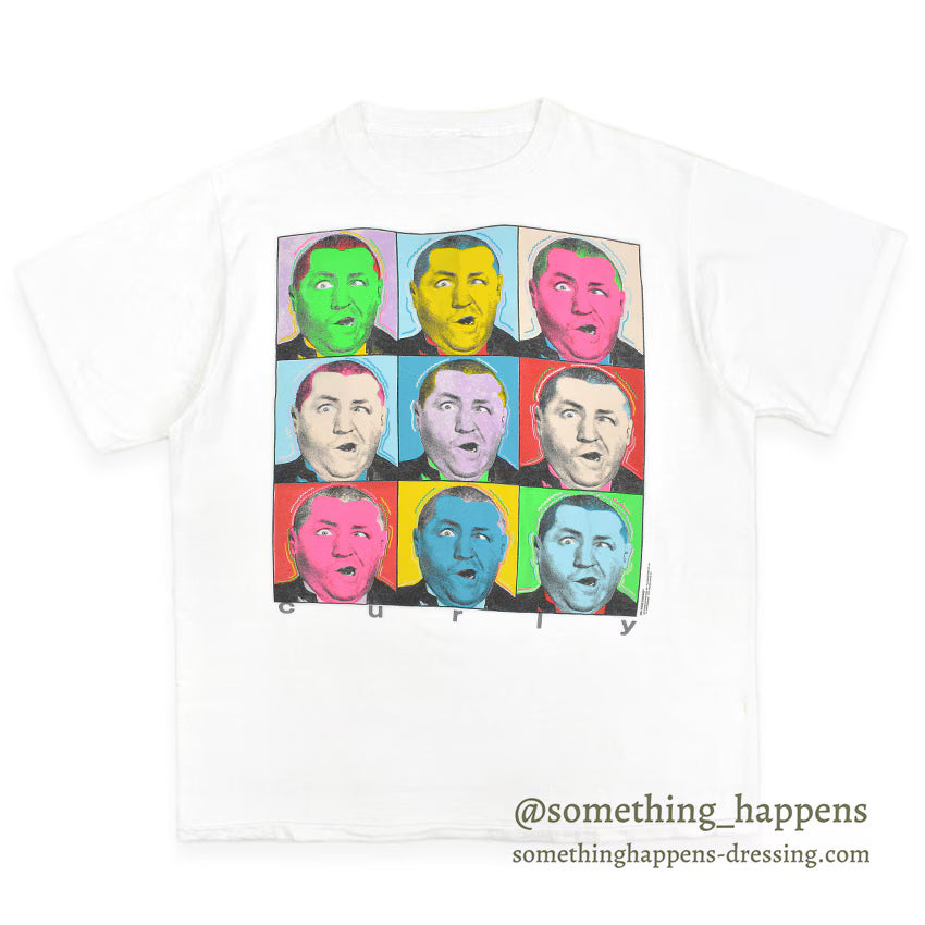 1990's CURLY Andy Warhol PRINT T-SHIRT ... Fits like XL