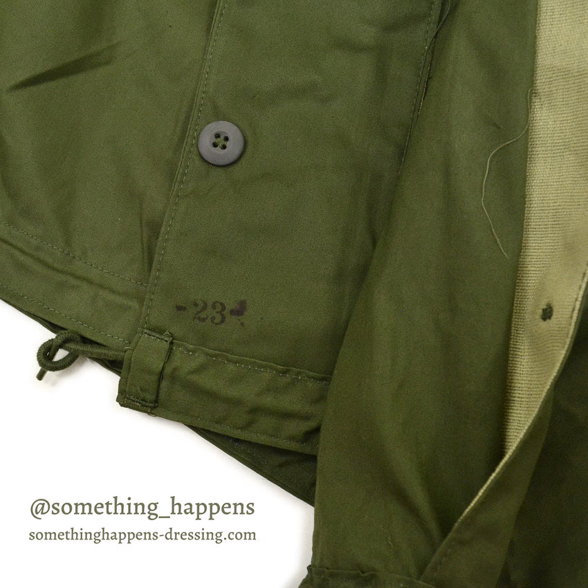 1960s Deadstock US Army Parka, Men's, M-65, Aluminum Zipper... Medium