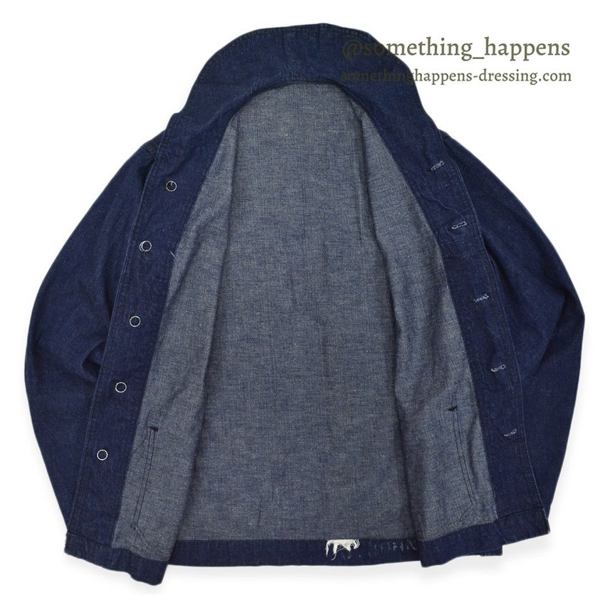 1940's U.S.NAVY WW2 SHAWL COLLAR DENIM JACKET DARK ...