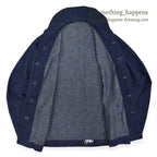1940's U.S.NAVY WW2 SHAWL COLLAR DENIM JACKET DARK ...